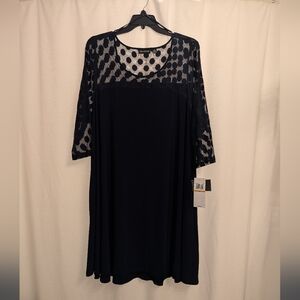Navy Nina Leonard Dress 3X